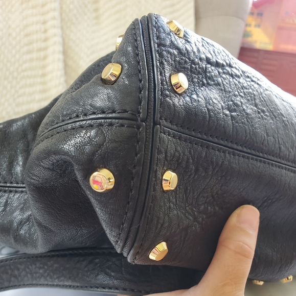 Michael Kors Astor black satchel with gold studs - Picture 9 of 10